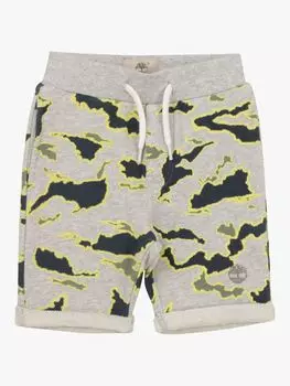 Шорты-бермуды Timberland Baby из флиса с камуфляжным принтом, разноцветные