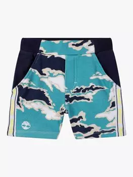 Шорты-бермуды Timberland Baby с абстрактным принтом, морской синий