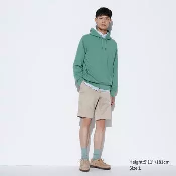 Шорты-бермуды Uniqlo Slim Fit эластичные, бежевый