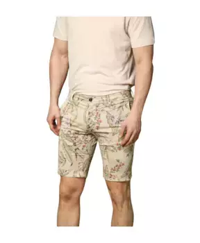 Шорты Бермуды узкого кроя с цветочным принтом Mason'S, бежевый