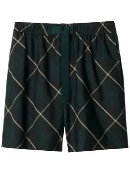 Шорты-бермуды в клетку Vintage Check Burberry, зеленый