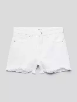 Шорты-бермуды в подержанном стиле, модель Helena Mango, экрю