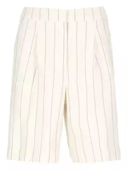 Шорты-бермуды в тонкую полоску Peserico, нейтральный