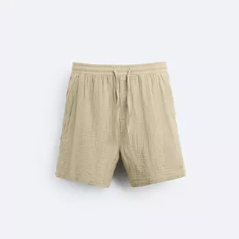 Шорты-бермуды Zara Creased-effect, хаки