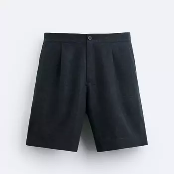 Шорты-бермуды Zara Linen – Viscose, черный
