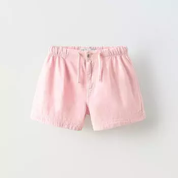 Шорты-бермуды Zara Summer Camp Plain-coloured, розовый