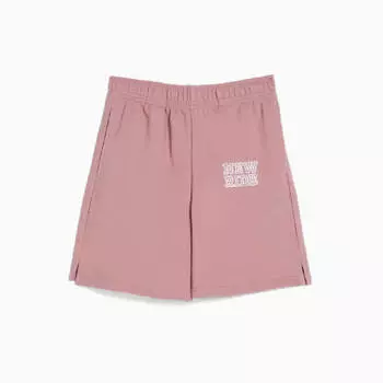 Шорты Bershka Plush Cotton, розовый