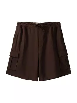 Шорты Bershka, темно коричневый