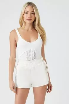 Шорты без шнурков в бумажном пакете Forever 21, слоновая кость