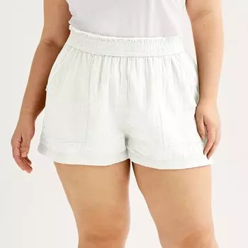 Шорты без шнуровки SO больших размеров для юниоров с высокой посадкой, цвет Modern White