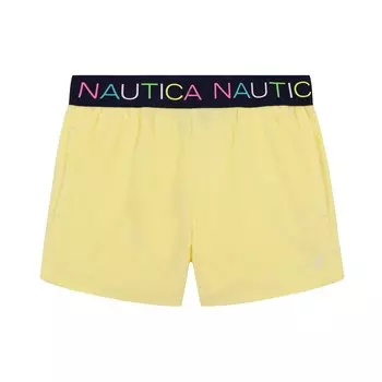 Шорты без застежек с логотипом Nautica для девочек (7–16), цвет Chamomille