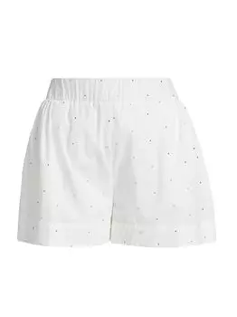 Шорты без застежек Selina со стразами Cinq Sept, белый