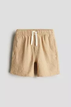 Шорты без застежки H&M, бежевый