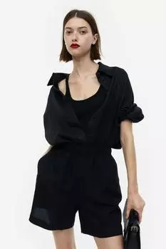 Шорты без застежки из льна H&M