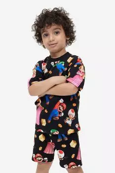 Шорты без застежки с принтом H&M