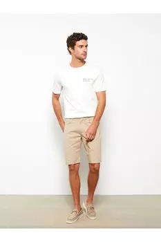Шорты - Бежевый - Нормальная талия LC Waikiki, бежевый