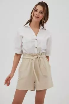 Шорты - Бежевый - Нормальная талия Pattaya