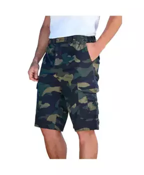 Шорты Big & Tall 10" Canyon с боковой резинкой и карманами-карго KingSize, зеленый