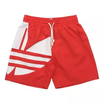 Шорты big trefoil swim sports shorts pink red Adidas, красный