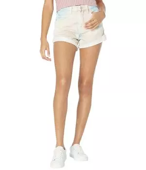 Шорты Blank NYC, Multicolor Spray The Reeve High-Rise Denim Shorts w/ Cuff in Turn It Up