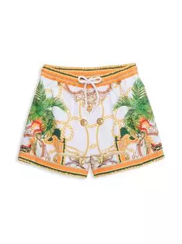 Шорты-борд с принтом Little Boy's & Boy's Safari CAMILLA, белый