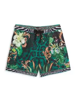 Шорты-бордюр с принтом тропических животных для маленьких мальчиков и мальчиков CAMILLA, разноцветный