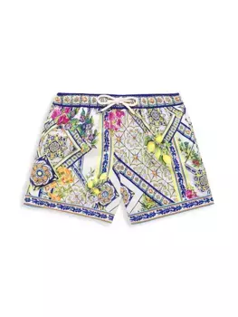 Шорты-борты с принтом и завязками для маленьких мальчиков и мальчиков Camilla, мультиколор