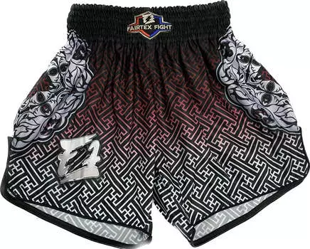 Шорты боксерские Fairtex FFS, красный / серебристый