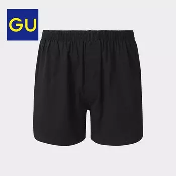 Шорты-боксеры GU тканые, черный