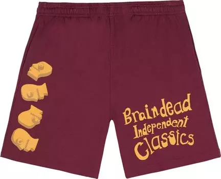 Шорты Brain Dead Indie Classics Short 'Burgundy', красный