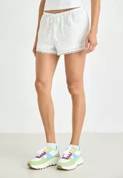 Шорты BRODERIE ANGLAISE Gina Tricot, белый