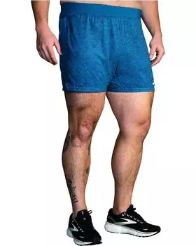 Шорты Brooks Sherpa 5" Shorts, цвет Dark Ocean Terrain Print