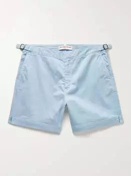 Шорты Bulldog Slim Fit из хлопкового твила ORLEBAR BROWN, синий