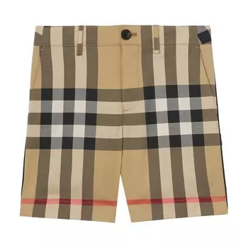 Шорты Burberry Kids Checked Stretch Shorts, цвет Archive Beige