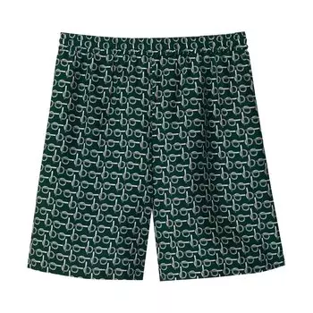 Шорты Burberry Silk Shorts, серебряный