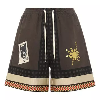 Шорты cactus jack wolf short 'brown' Travis Scott, коричневый