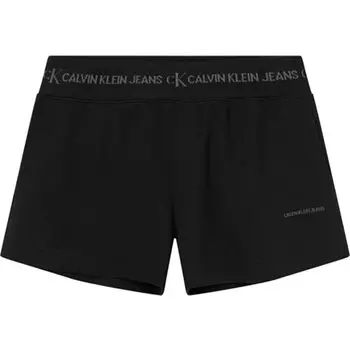 Шорты Calvin Klein Jeans Logo Trim Knit, черный