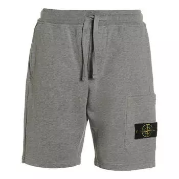 Шорты cargo bermuda short 'melange grey' Stone Island, серый