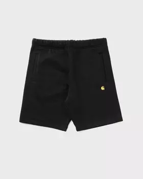Шорты Carhartt Wip Chase Sweat Short, цвет black / gold