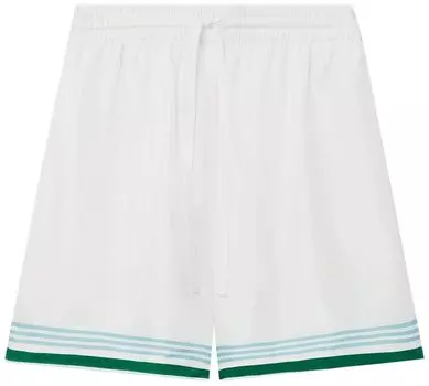 Шорты Casablanca Metaphysical Tennis Icon Silk Shorts 'White', белый