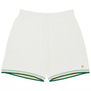 Шорты Casablanca Rib Effect Boucle Shorts White, белый