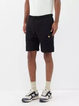 Шорты chase из смесового хлопка Carhartt WIP, черный