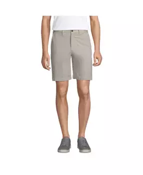 Шорты-чинос Big & Tall 9" Traditional Fit Comfort First Knockabout Lands' End, серый