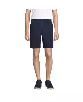 Шорты-чинос Comfort First Knockabout с удобной талией, длина 9", размеры Big & Tall Lands' End, синий