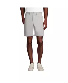 Шорты-чинос Comfort First Knockabout с удобной талией, длина 9", размеры Big & Tall Lands' End, серый