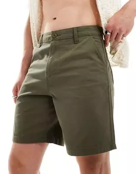 Шорты чинос цвета хаки ASOS DESIGN