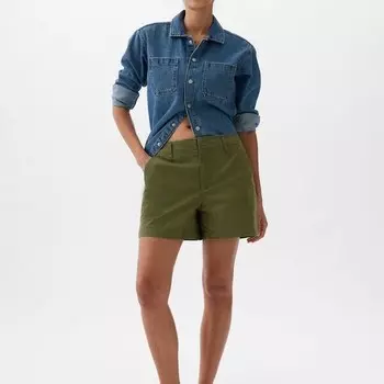 Шорты чинос из эластичного хлопка Gap, зеленый