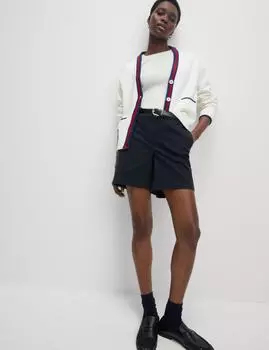 Шорты чинос из хлопка с высоким содержанием хлопка Marks & Spencer, цвет Midnight navy