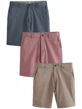Шорты чинос Next Slim fit Chino Pants, цвет navy/taupe/dusky pink
