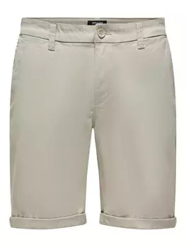 Шорты чинос Only & Sons Regular Chino Pants Peter, серо-бежевый